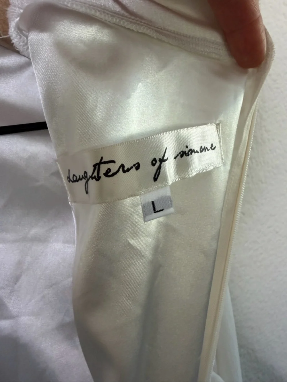 Daughters of Simone GaGa- 60s Mod Mini Wedding Dress Silk Womens Size L
